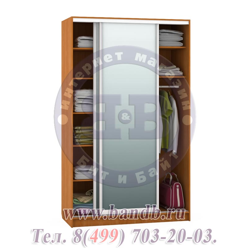Зеркальный шкаф-купе Лира 1812-Зерк-2 цвет вишня Картинка № 2