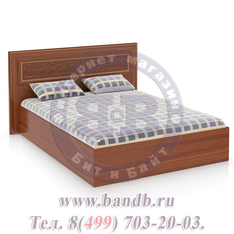 Кровать с подъёмным механизмом с тумбочками Александрия 1600 цвет орех Картинка № 5