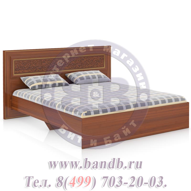 Кровать на 1800 с двумя тумбочками Александрия цвет орех Картинка № 5