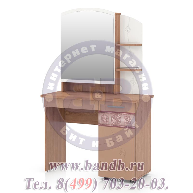 Туалетный столик Розали цвет ясень тёмный/крем-брюле глянец/мокко глянец Картинка № 3