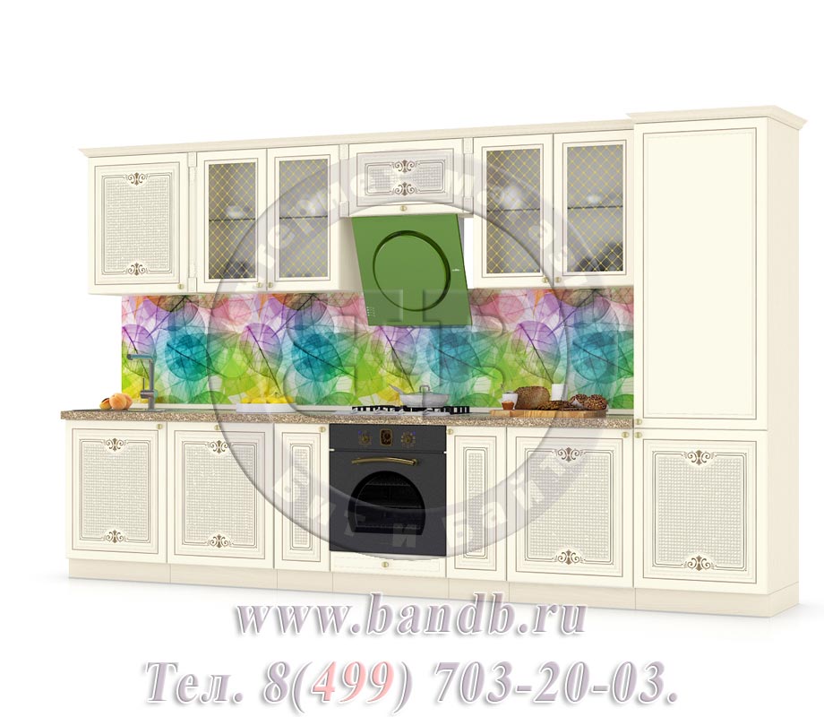 Кухонная мебель на заказ Ассоль жемчуг № 12 360 см. Картинка № 3