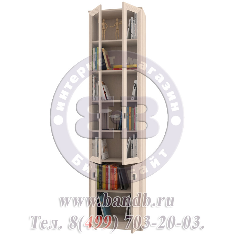 Библиотека Олимп В-18 дверь комбинированная шкаф 60, цвет дуб Картинка № 2