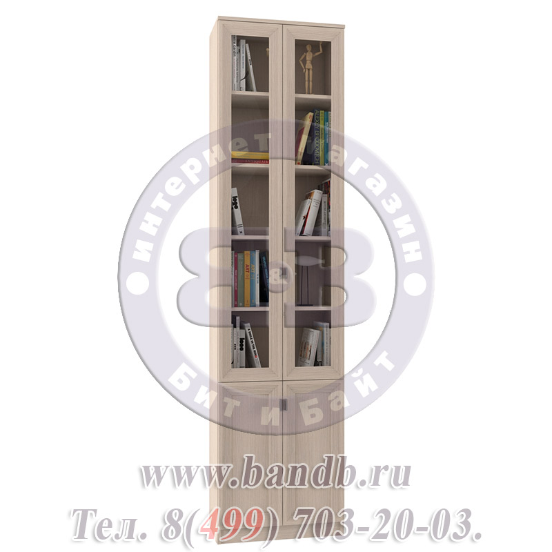 Библиотека Олимп В-18 дверь комбинированная шкаф 60, цвет дуб Картинка № 5