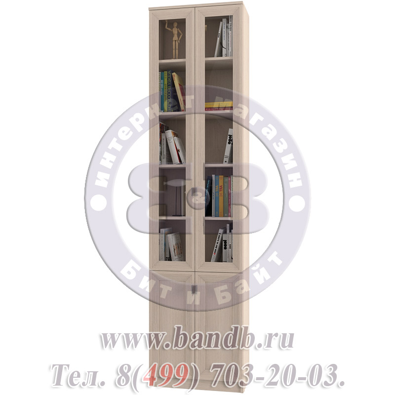 Библиотека Олимп Комплектация № 4 дверь комбинированная, цвет дуб Картинка № 10