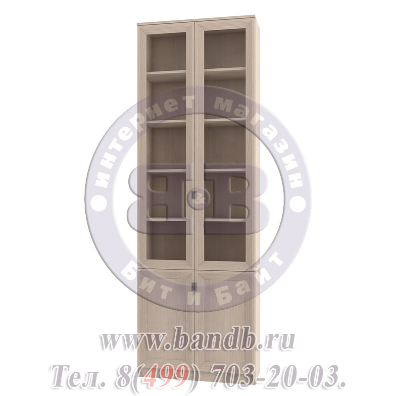 Шкаф на 80 см. Олимп В-19 дверь комбинированная, цвет дуб Картинка № 3