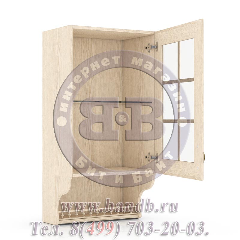 Кухня Кантри Сонома Шкаф-витрина с открытой полкой 50 см., универсальная дверь Картинка № 6