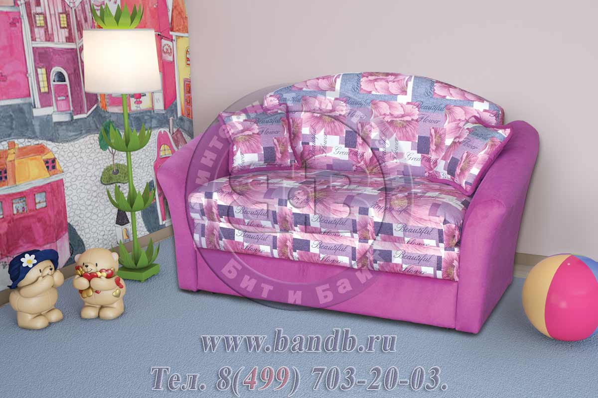 Детская диван-кровать Дюймовочка ткань 10205-1 Картинка № 4