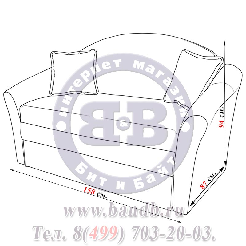 Детская диван-кровать Дюймовочка ткань 10205-1 Картинка № 2