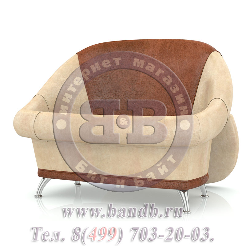 Банкетка Орион (Диван Орион в прихожую) материал бежевая/коричневая искусственная кожа Картинка № 4
