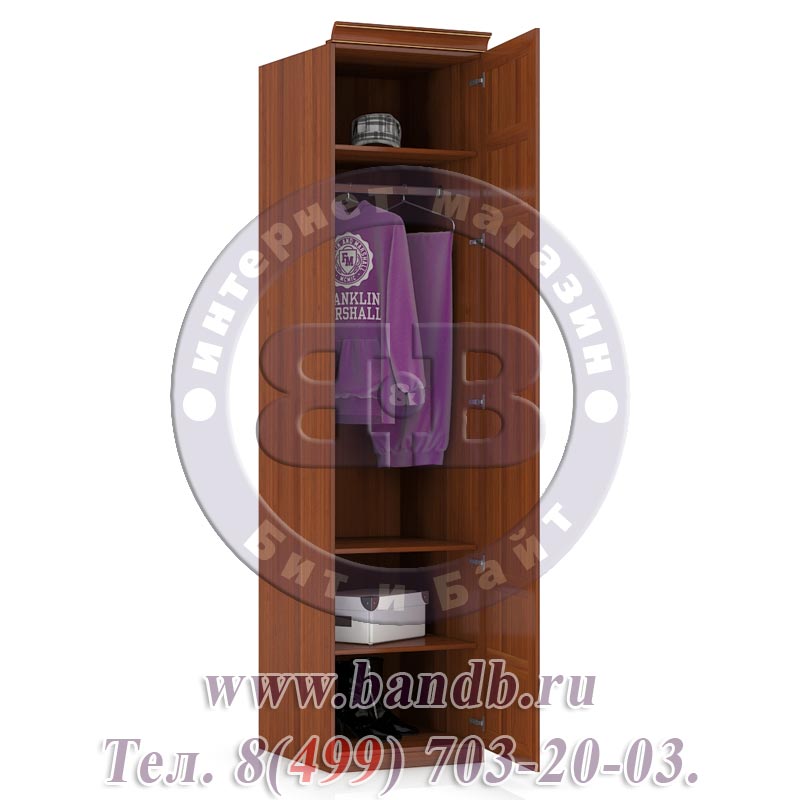 Александрия орех ЛД-625-040М+001 Шкаф одностворчатый с глухой дверью Картинка № 2