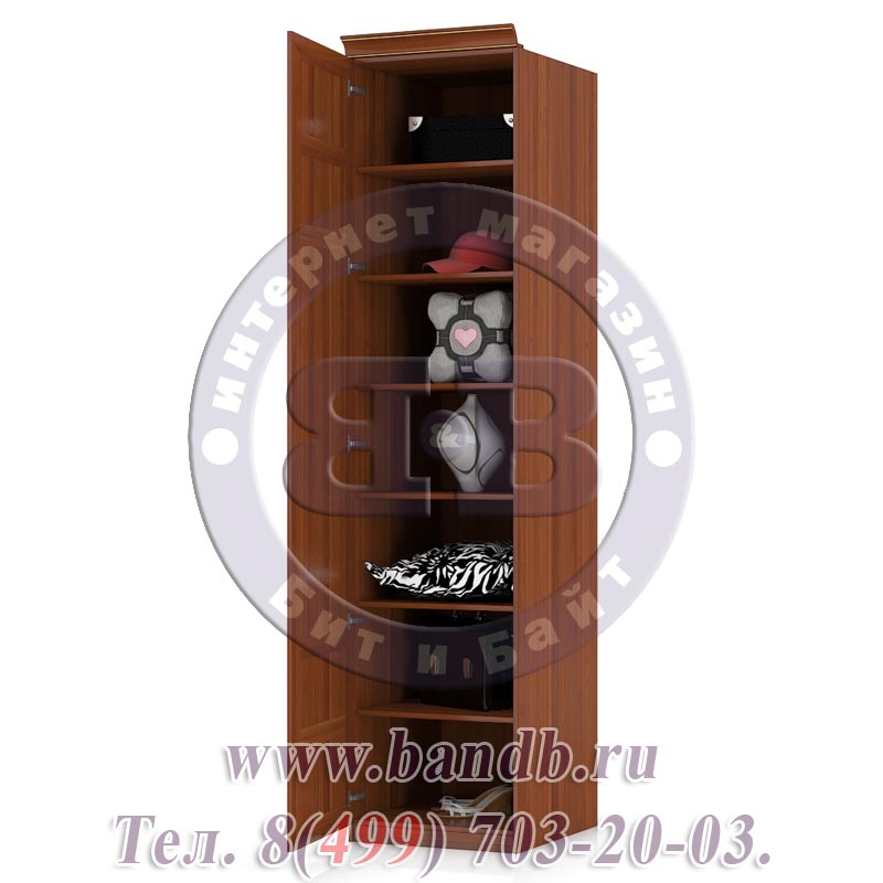 Александрия орех ЛД-625-040М+001 Шкаф одностворчатый с глухой дверью Картинка № 6