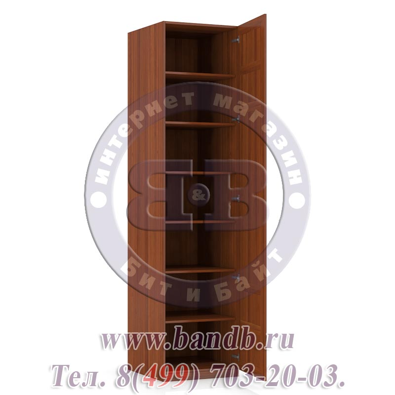 Александрия орех ЛД-625-040М+001 Шкаф одностворчатый с глухой дверью Картинка № 8