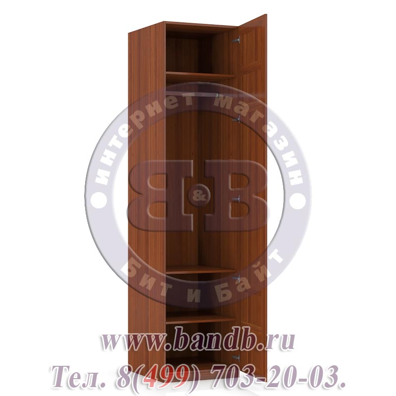 Александрия орех ЛД-625-040М+001 Шкаф одностворчатый с глухой дверью Картинка № 9
