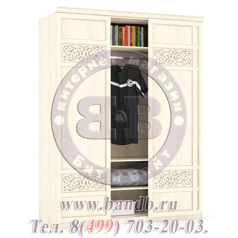 Спальня Александрия Шкаф-купе 3-х створчатый с глухими дверями Картинка № 3
