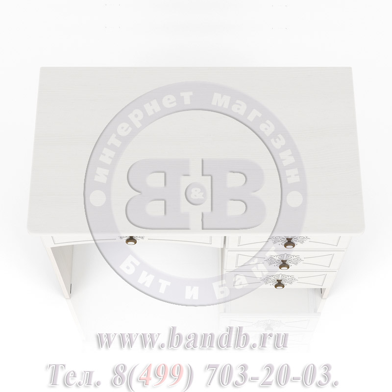 Стол письменный однотумбовый с 4 ящиками Онега МД-1-06 цвет белый Картинка № 7