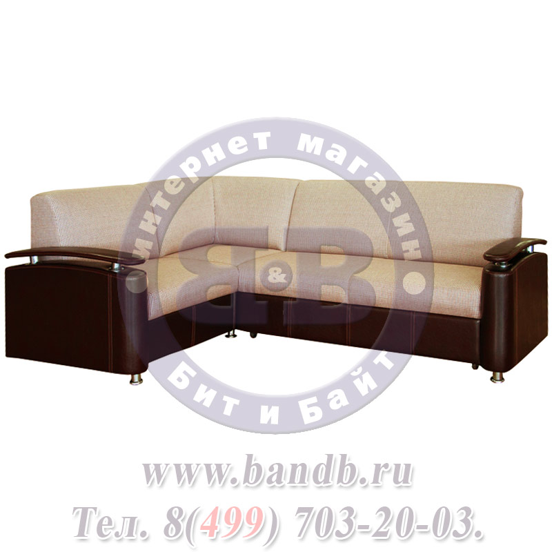 Угловой диван Оникс 4 обивка 40412-1, подлокотники искусственная кожа Картинка № 2