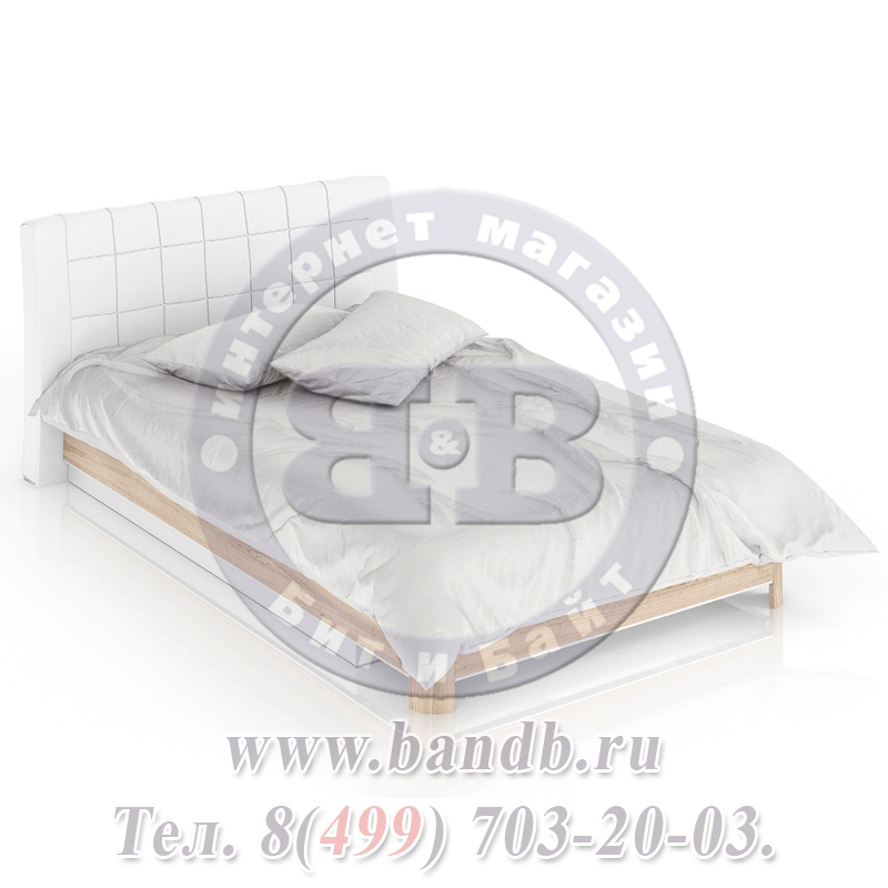 Кровать с подъёмным механизмом 1200 мягкая спинка Марта с комодом цвет белый/дезира эш, спальное место 1200х2000 мм. Картинка № 6
