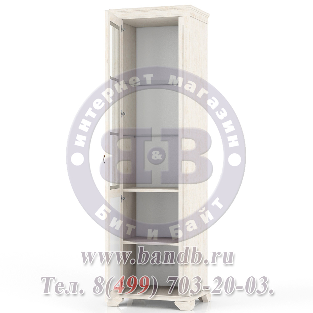 Амели ЛД-642-040ЛЕВ-СТЕКЛ Шкаф одностворчатый стеклянная дверь левый Картинка № 4