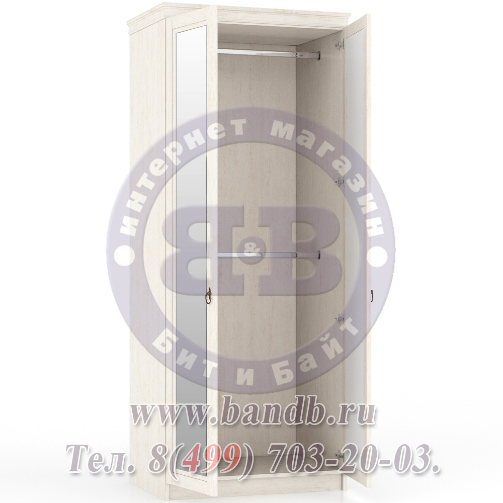 Амели ЛД-642-240ЗЕРК Шкаф двустворчатый для спальни двери зеркало Картинка № 3