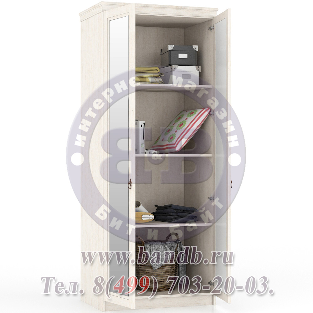Амели ЛД-642-240ЗЕРК Шкаф двустворчатый для спальни двери зеркало Картинка № 4