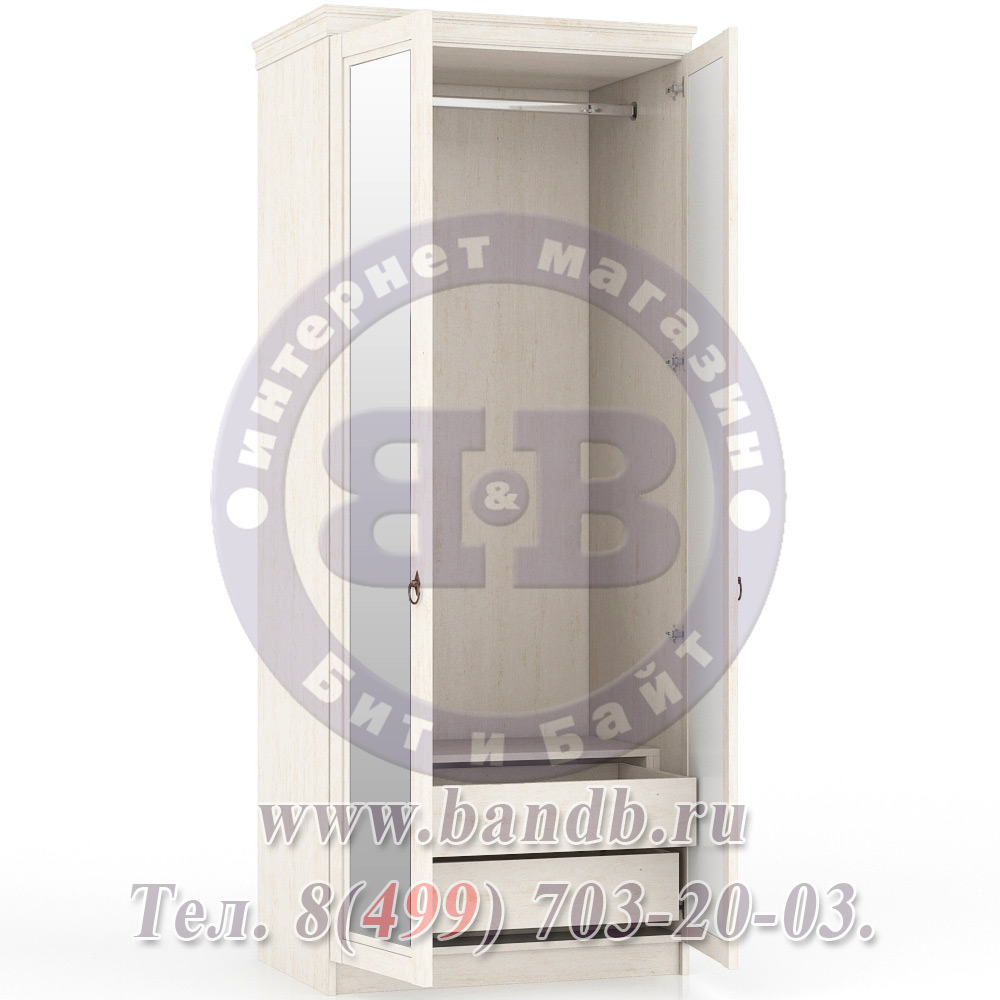 Амели ЛД-642-240ЗЕРК Шкаф двустворчатый для спальни двери зеркало Картинка № 7
