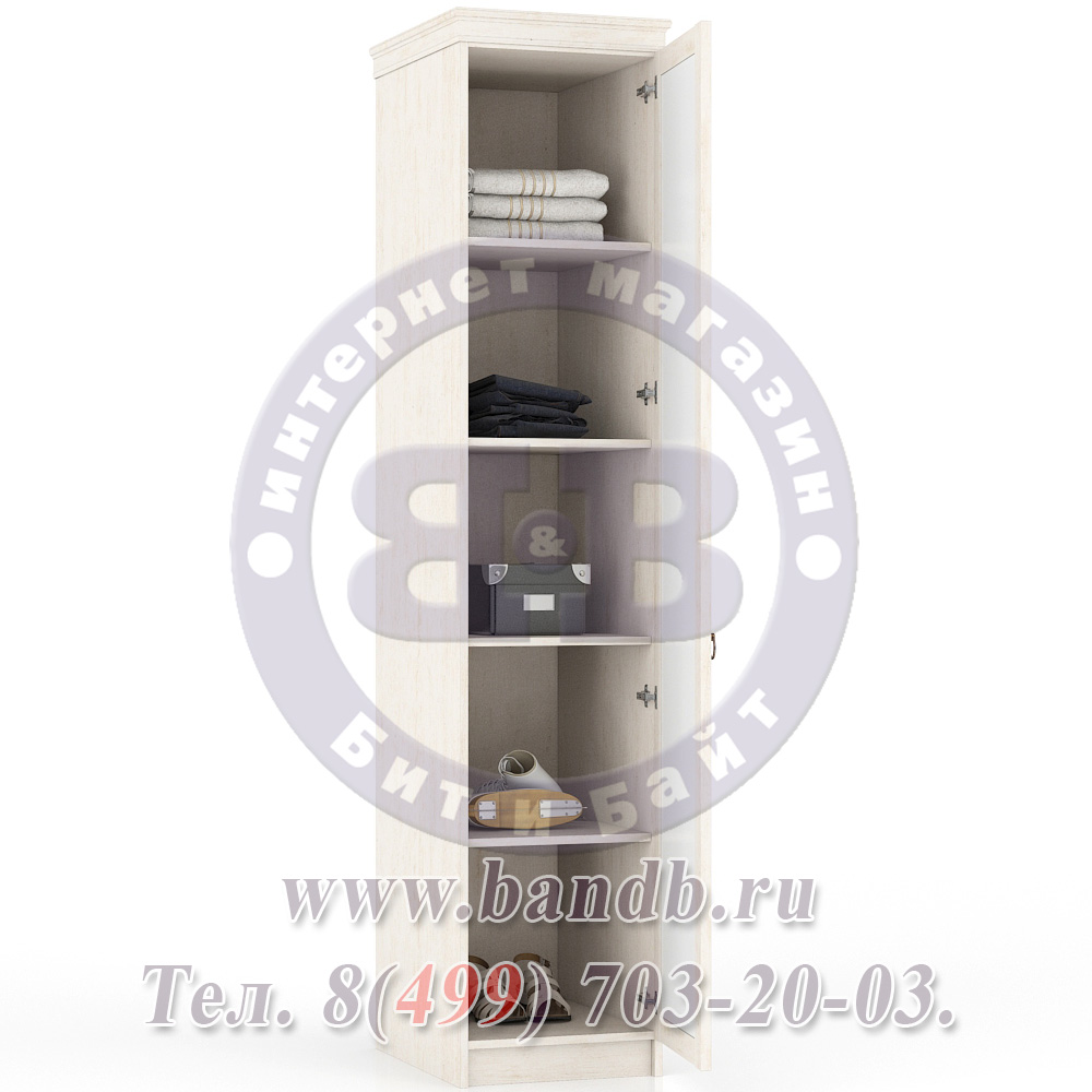 Амели ЛД-642-250ЗЕРК Шкаф одностворчатый для спальни дверь зеркало Картинка № 4