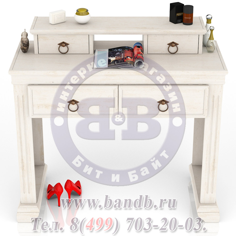 Амели ЛД-642-350+360+400 Стол туалетный + зеркало + комод Картинка № 6