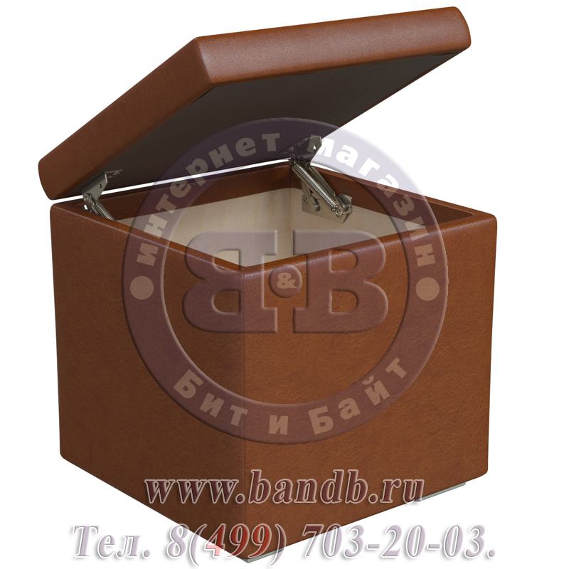 Банкетка Куба 6-5114 коричневая искусственная кожа Картинка № 4
