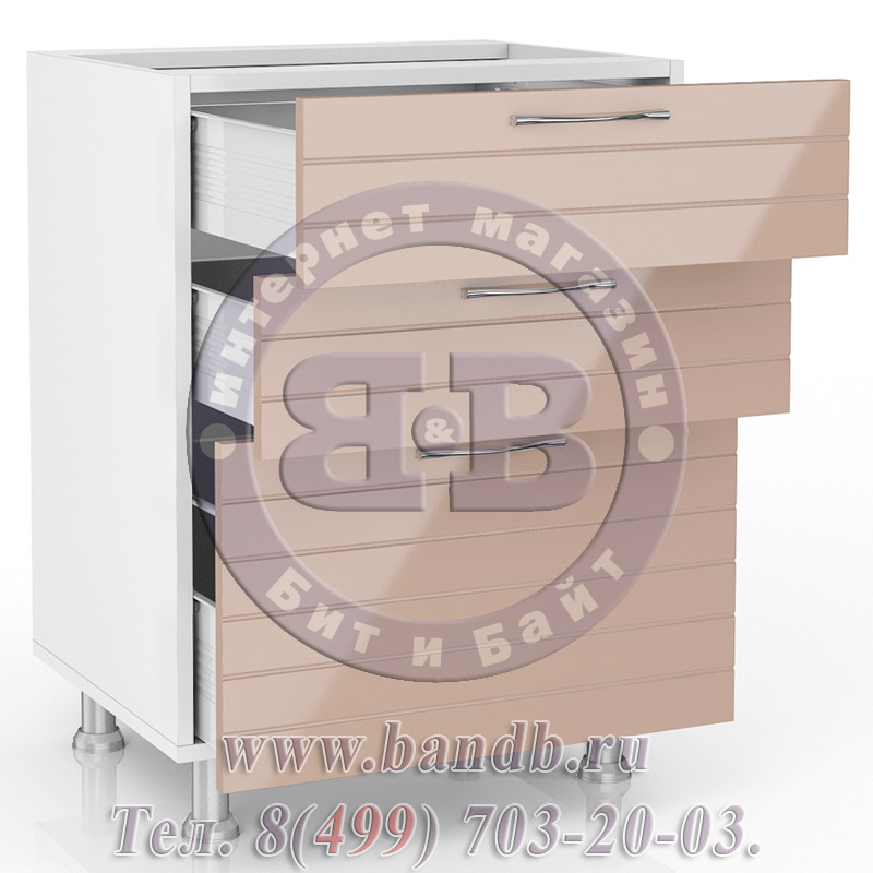 Кухня Анастасия тип 3 Капучино 730М.810М Стол с 3-мя ящиками 60 см. Картинка № 4 Кухня Анастасия тип 3 Капучино 730М.810М Стол с 3-мя ящиками 60 см. Картинка № 4