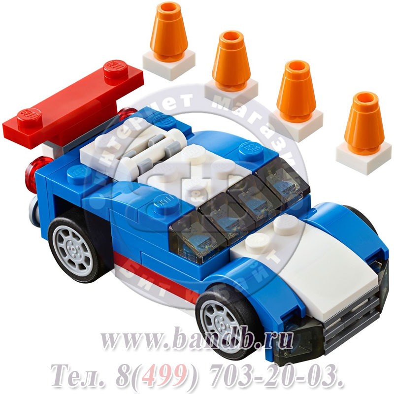 Лего Креатор 31027 Синий гоночный автомобиль Картинка № 2