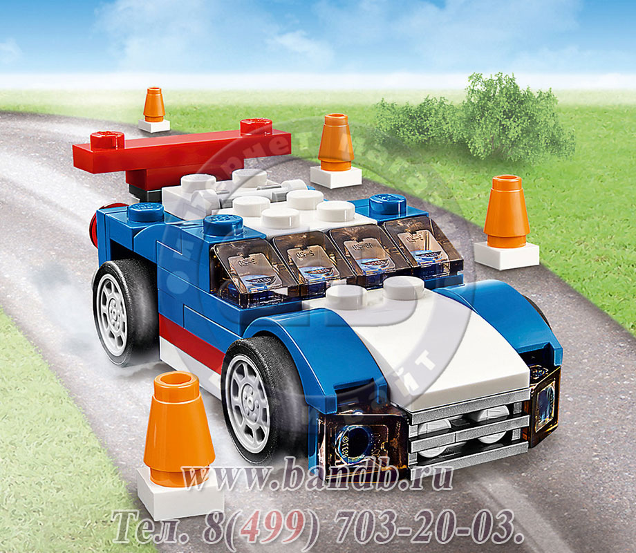 Лего Креатор 31027 Синий гоночный автомобиль Картинка № 6
