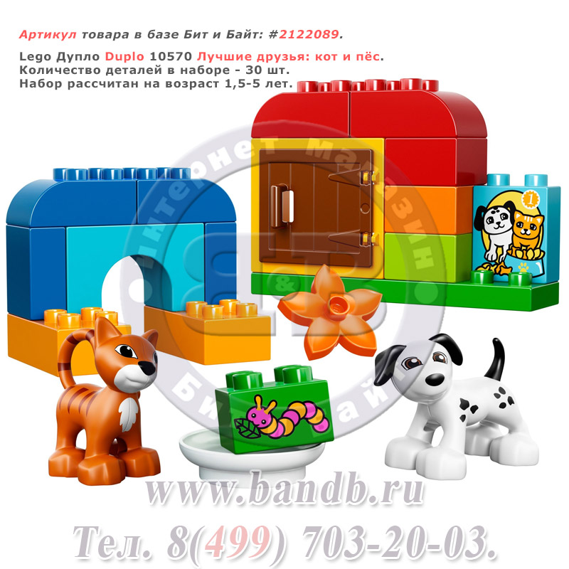 Lego Дупло Duplo 10570 Лучшие друзья: кот и пёс Картинка № 1