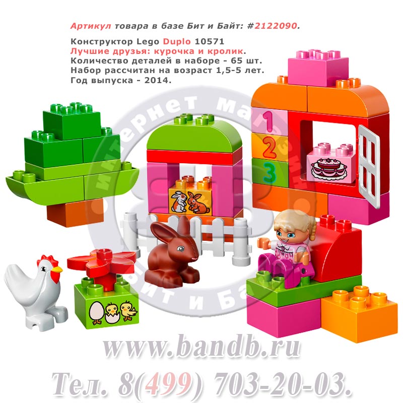 Конструктор Lego Duplo 10571 Лучшие друзья: курочка и кролик Картинка № 1