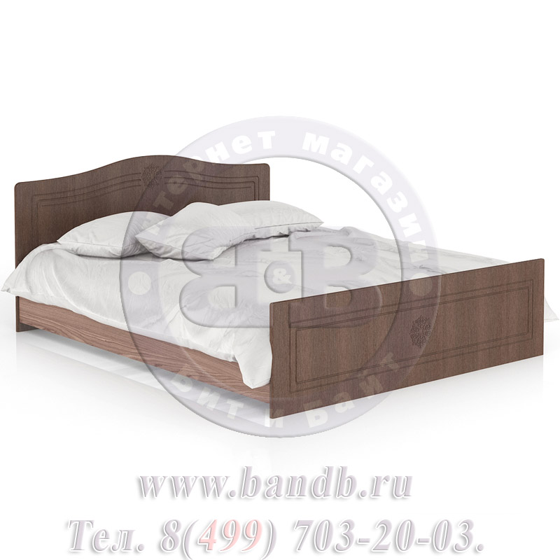 Спальня Онега мокко Кровать с двумя тумбами Картинка № 9