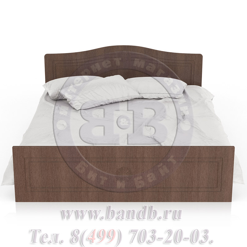 Двуспальная кровать Онега КР-1600 цвет мокко/ясень шимо тёмный спальное место 1600х2000 мм. Картинка № 3