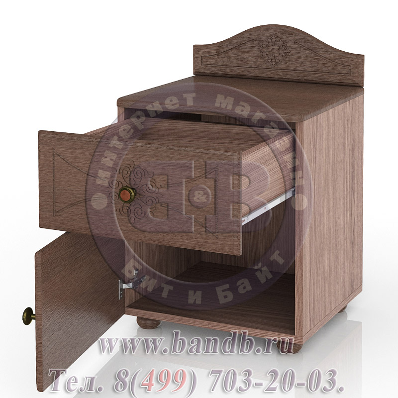 Тумба дверь и ящик Онега ТП-1 цвет мокко/ясень шимо тёмный Картинка № 6