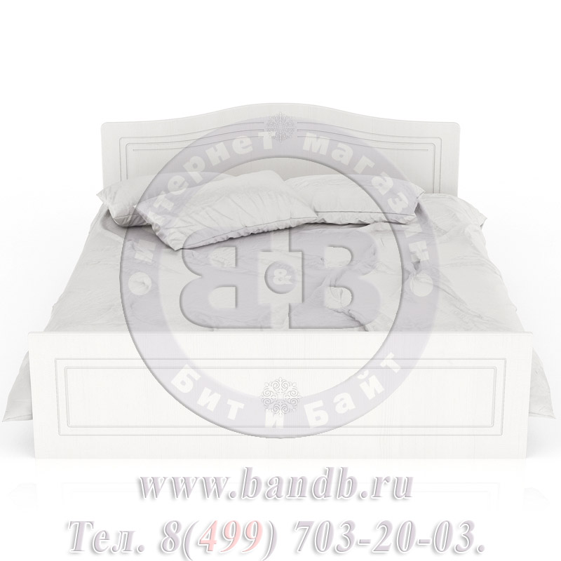 Двуспальная кровать Онега КР-1600 цвет белый спальное место 1600х2000 мм. Картинка № 3