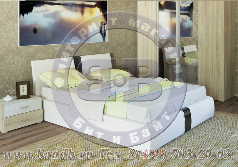 Кровать с подъёмным механизмом Челси белая спальное место 1600х2000 мм. Картинка № 5