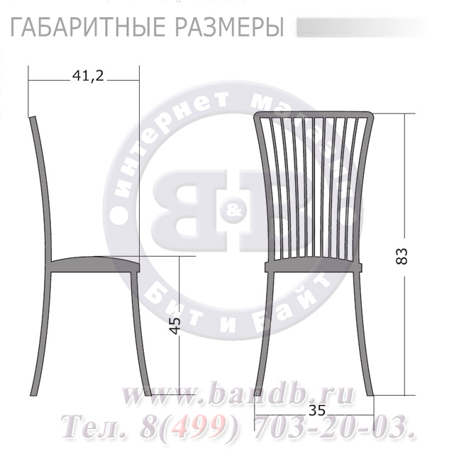 Обеденный стул Лайт-1 глянцевый хром искусственная кожа 1 чёрная Картинка № 3