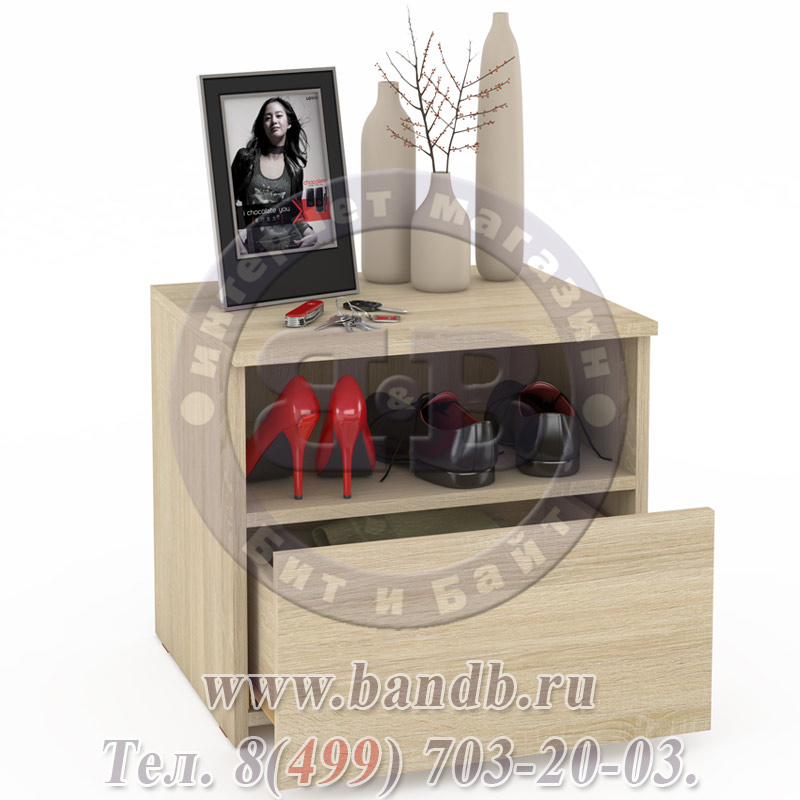 Тумба для обуви Джоли 1 с ящиком цвет дуб сонома Картинка № 2