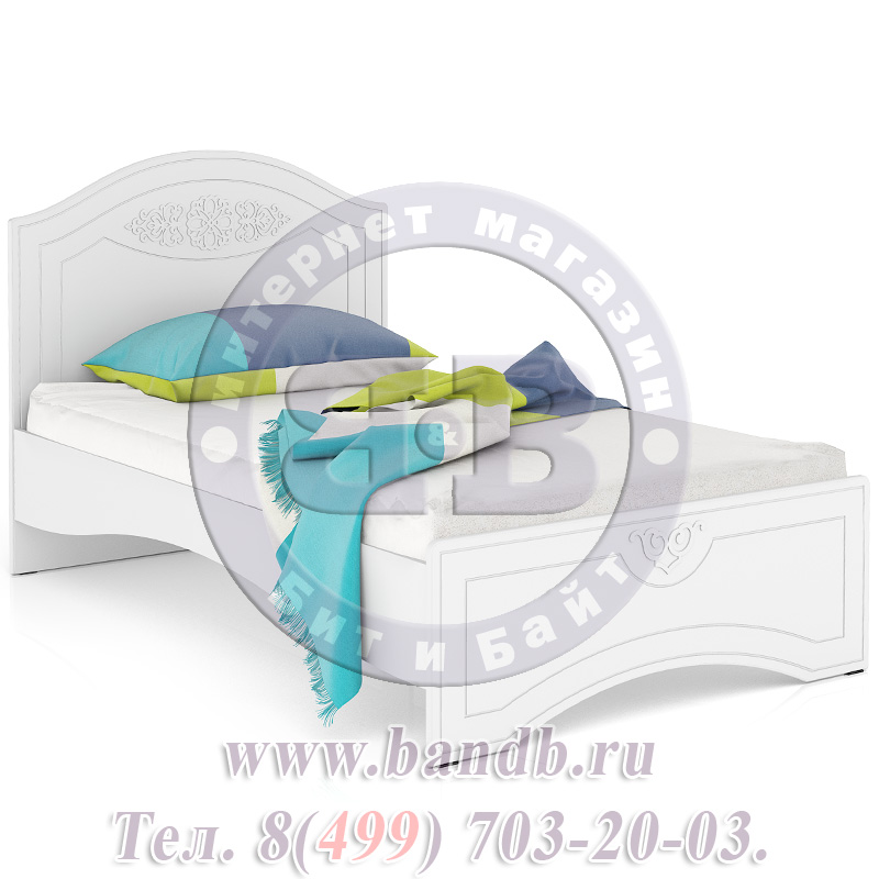 Кровать односпальная Ассоль АС-111-1200 с прикроватной тумбой цвет белый спальное место 1200х2000 мм. Картинка № 9