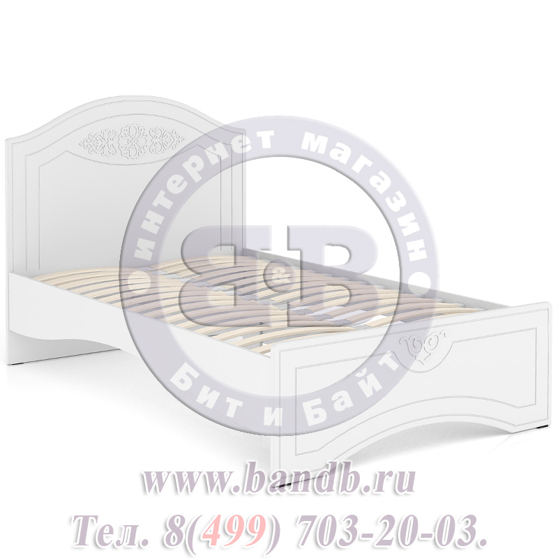 Односпальная кровать Ассоль АС-111-1200 Кровать цвет белый спальное место 1200х2000 мм. Картинка № 2