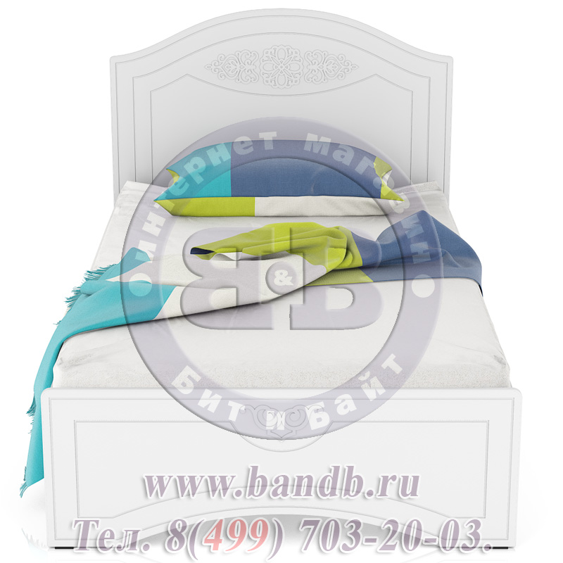 Односпальная кровать Ассоль АС-111-1200 Кровать цвет белый спальное место 1200х2000 мм. Картинка № 3