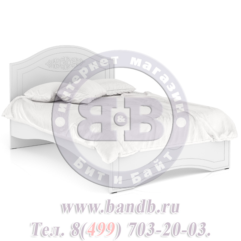 Двуспальная кровать с тумбой Ассоль АС-112-1400 цвет белый спальное место 1400х2000 мм. Картинка № 9