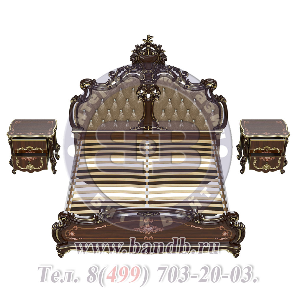 Спальня Шейх орех тайский СШ-03 Кровать 1800 + две тумбы СШ-04 Картинка № 8