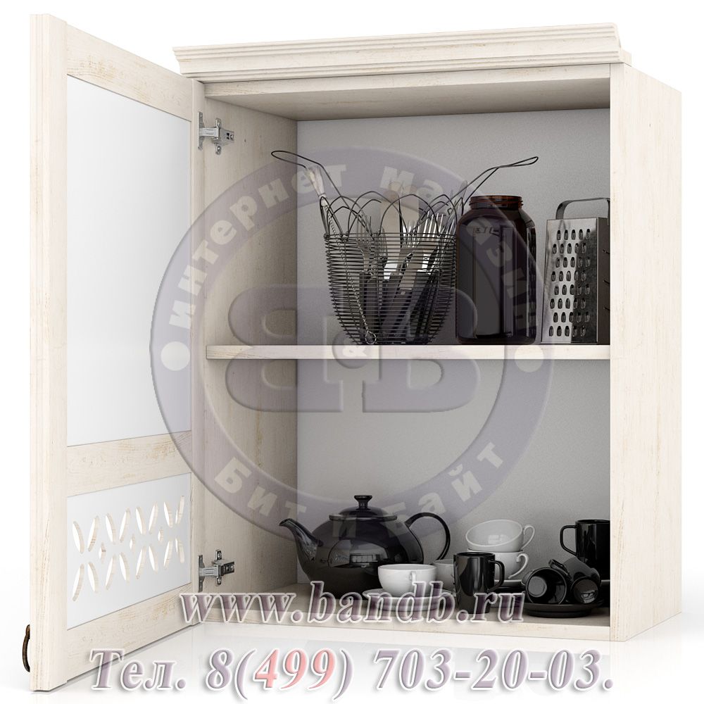 Настенный шкаф Амели 60 см. левый, цвет дуб прованс Картинка № 2