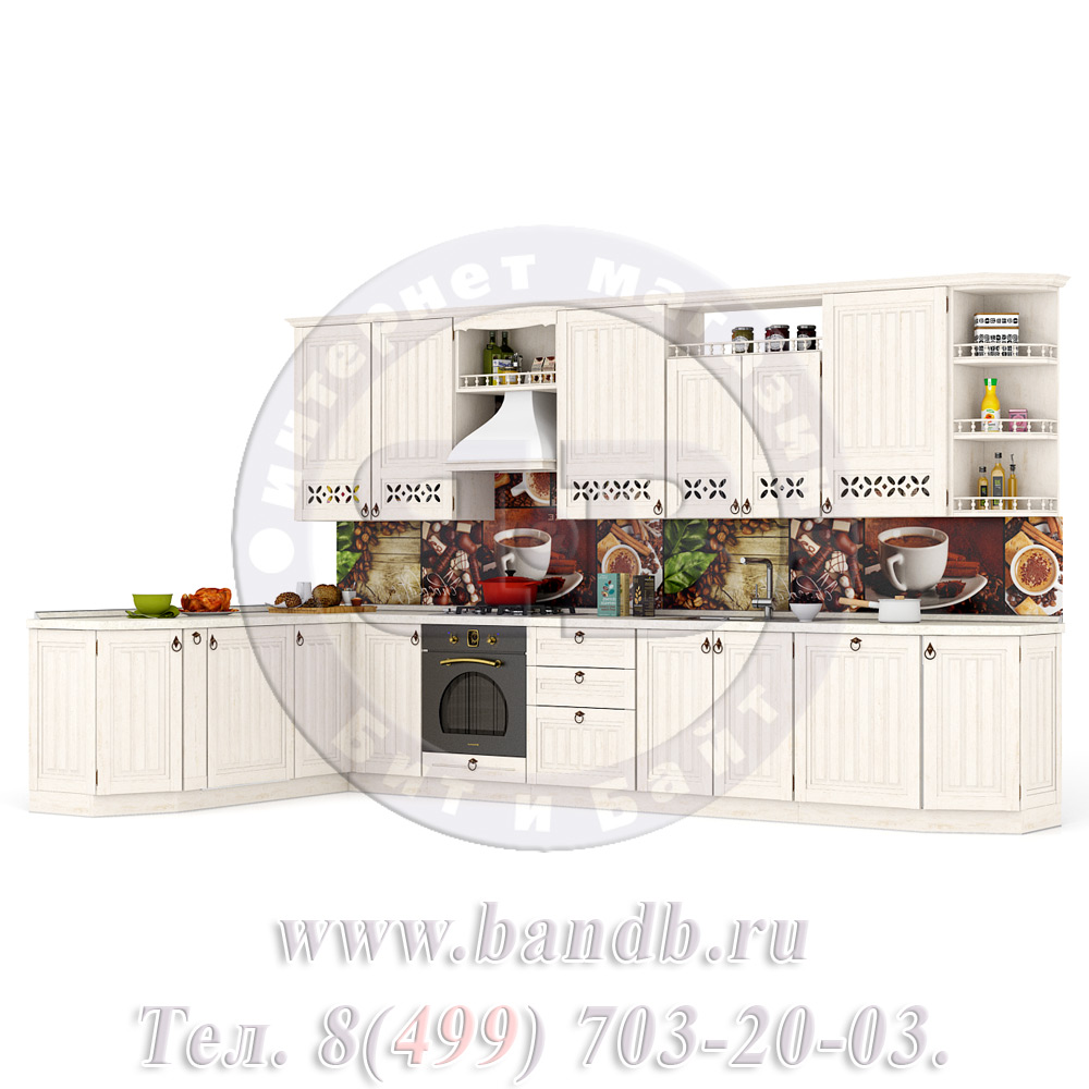 Кухня Амели № 14 396+211 см. угловая, универсальная сборка Картинка № 3