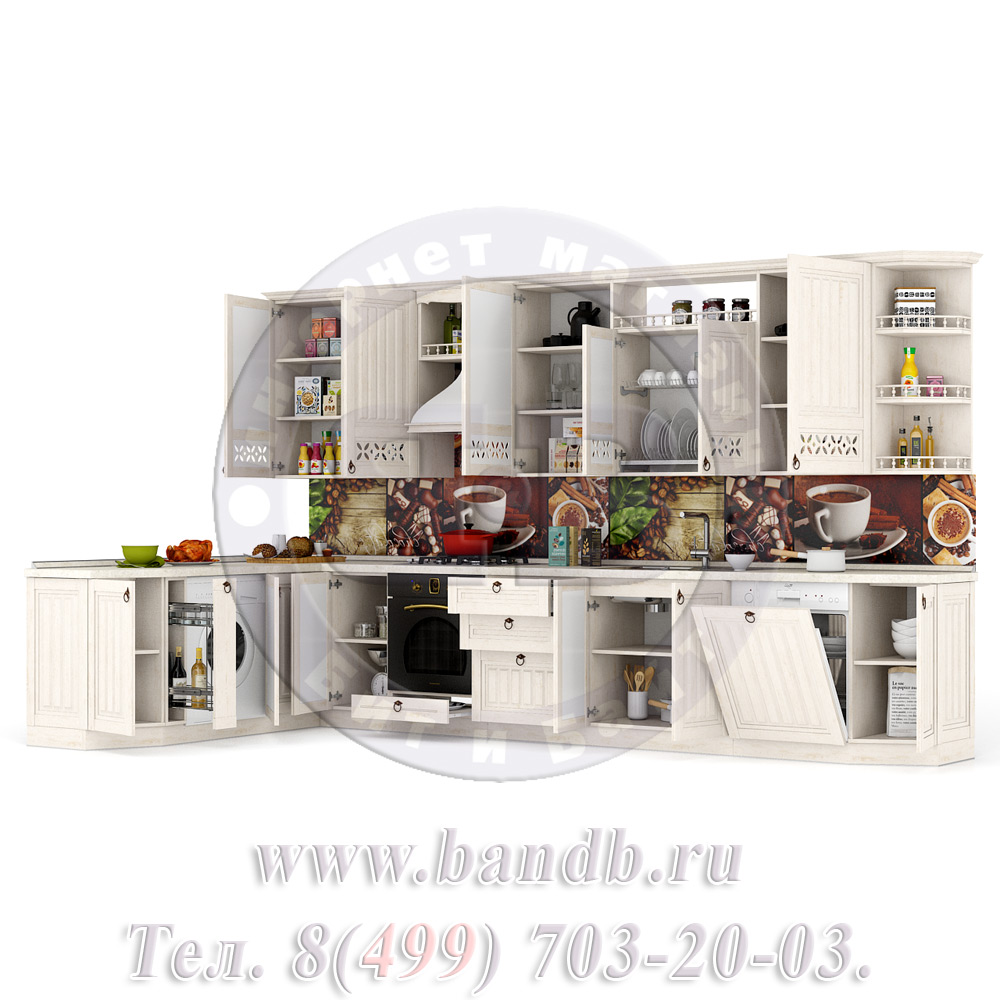 Кухня Амели № 14 396+211 см. угловая, универсальная сборка Картинка № 4