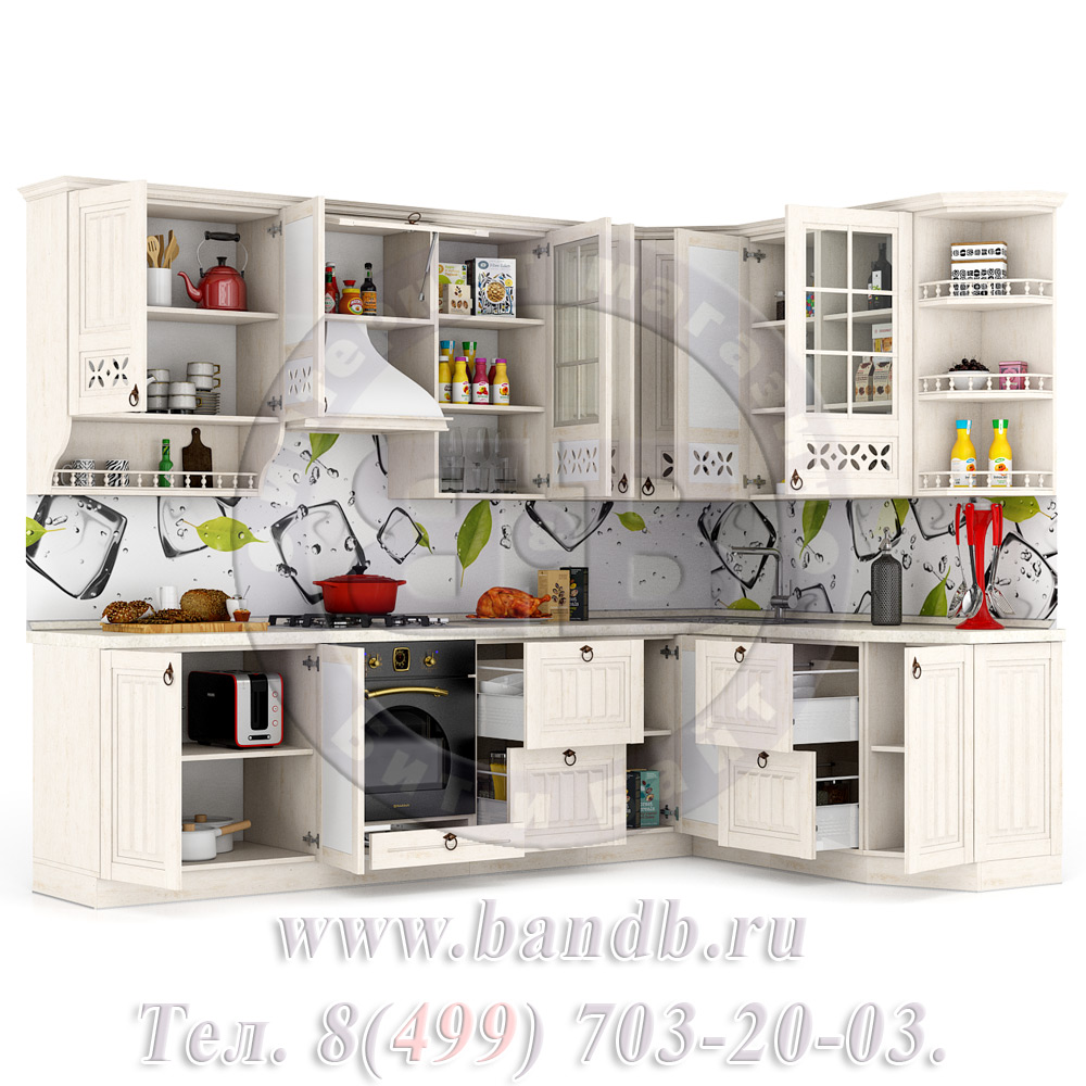 Кухня Амели № 15 290+186 см. угловая, универсальная сборка Картинка № 2