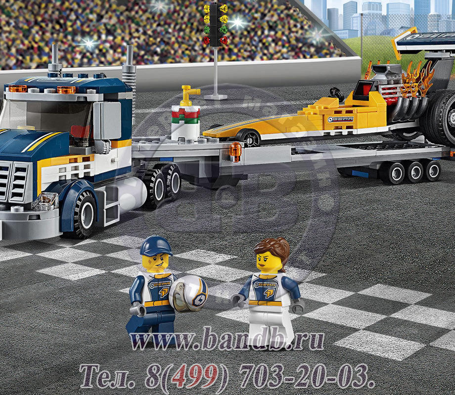 Lego 60151 Игрушка Город Грузовик для перевозки драгстера Картинка № 6